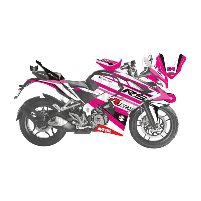 Bajaj Pulsar RS200 Rtech Turqoise Theme Graphic Kit Decal Wrap Set