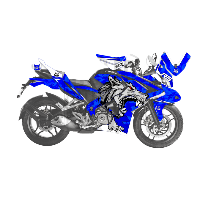 Bajaj Pulsar RS200 Bad Wolf Theme Graphic Kit Decal Wrap Set