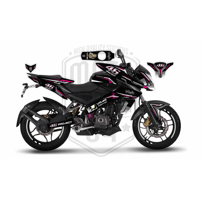 Bajaj Pulsar 2014 - 2022 NS200 Project 46 Carbon Graphic Kit Decal Wrap Set Bikerz Kingdom