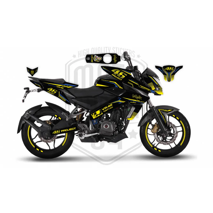 Bajaj Pulsar 2014 - 2022 NS200 Project 46 Carbon Graphic Kit Decal Wrap Set Bikerz Kingdom
