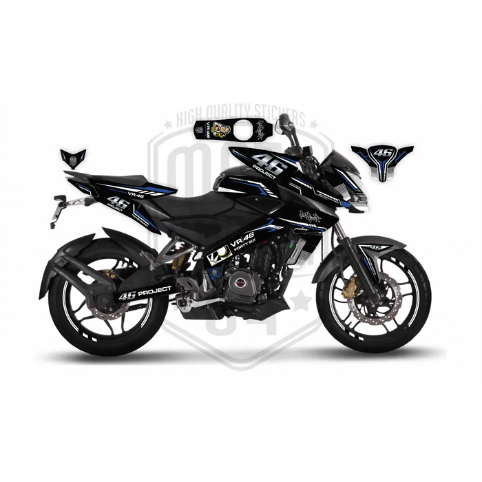 Bajaj Pulsar 2014 - 2022 NS200 Project 46 Carbon Graphic Kit Decal Wrap Set Bikerz Kingdom