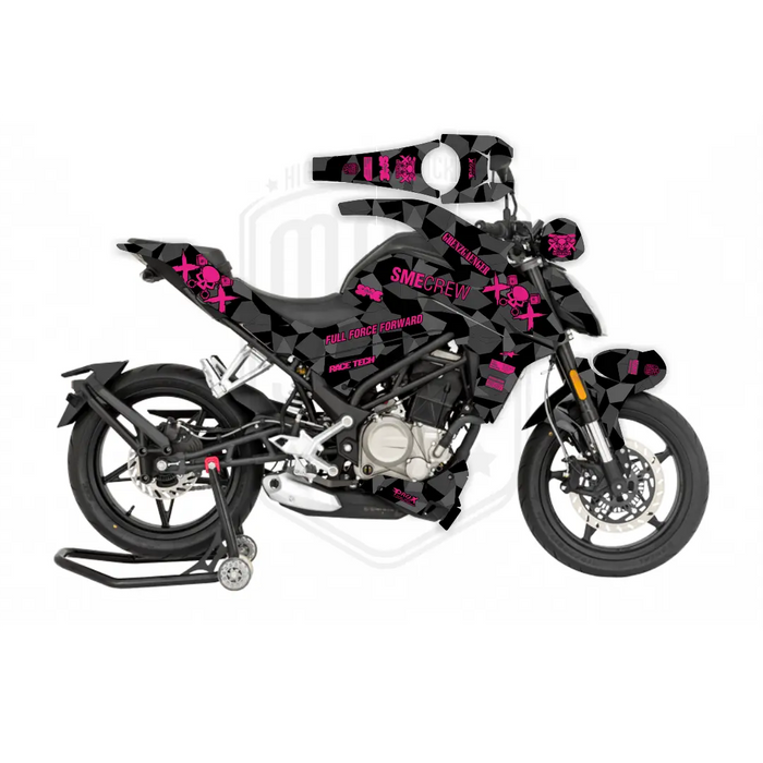 CF Moto 250NK 2017-2022 Bright Geometric Grenzgaenger Design Theme Graphic Kit Bikerz Kingdom