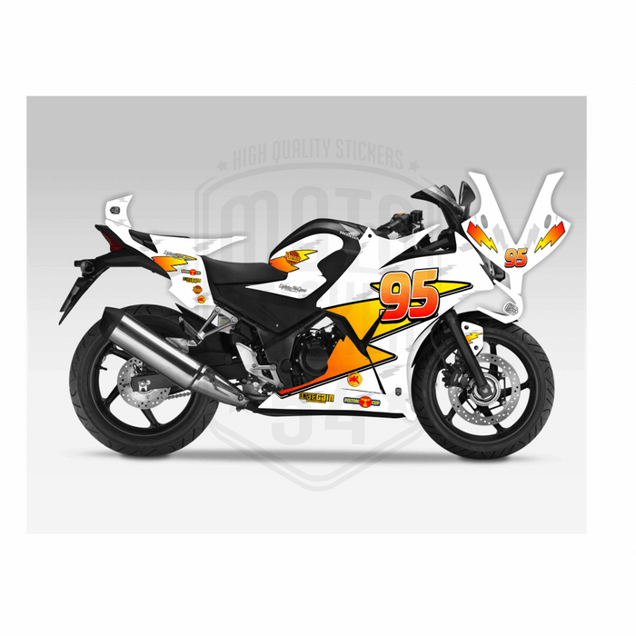 Honda CBR 250R 2014-2018 Lightening McQueen Theme Graphic Kit