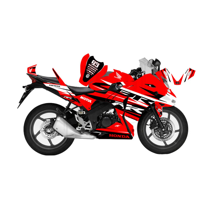 Honda CBR 125 2011-2017 Race Stripes Theme Graphic Kit Decal Wrap Set Bikerz Kingdom