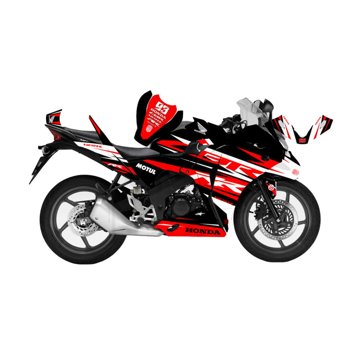 Honda CBR 125 2011-2017 Race Stripes Theme Graphic Kit Decal Wrap Set Bikerz Kingdom