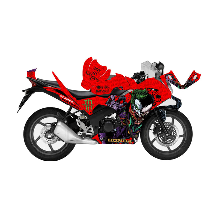 Honda CBR 125 2011-2017 Joker & Venom Theme Decal Wrap Bikerz Kingdom