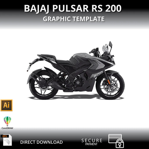 Bajaj Pulsar Motorcycle 1:1 Vector Graphic Template Bikerz Kingdom