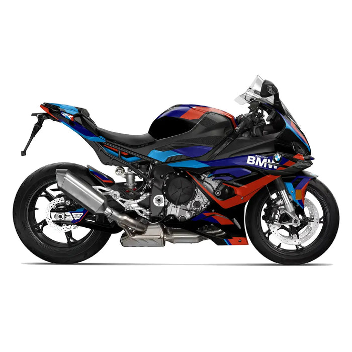 BMW S1000RR 2023 – 2024 Black Blue Red Race Graphic Kit | Decals Bikerz Kingdom