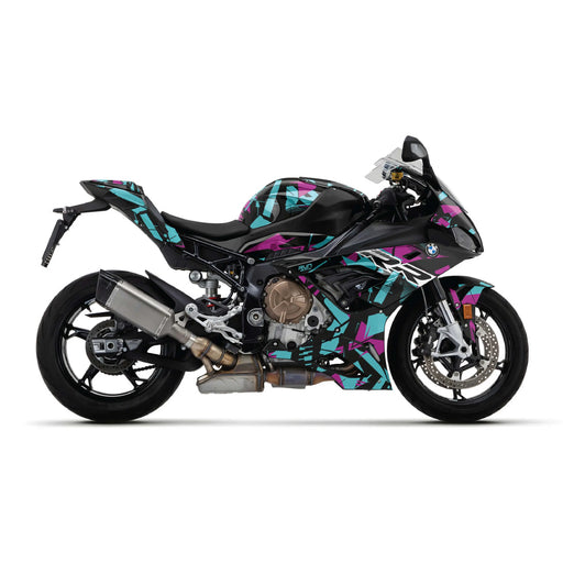 BMW S1000 RR 2019-2022 Purple Geometric Graphics Kit Decal Set Bikerz Kingdom