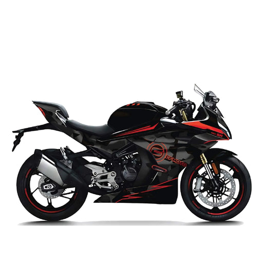 CF MOTO 450 SR / SS Graphic Kit Black Red 2022-2024 Models Bikerz Kingdom