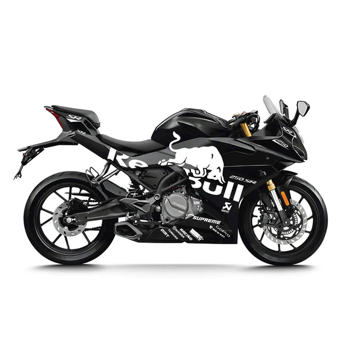 CF MOTO 250 / 300 SR Graphic Kit Black Logo Design Bikerz Kingdom