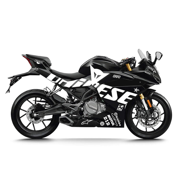 CF MOTO 250 / 300 SR Graphic Kit Black Logo Design Bikerz Kingdom