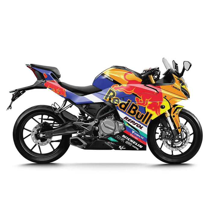 CF MOTO 250 / 300 SR Graphic Kit Racing Bull Logo Design Bikerz Kingdom