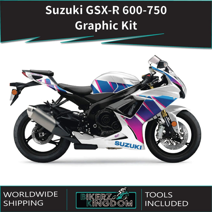 SUZUKI GSX-R 600 / 750 Graphic Kit fits GSX-R 600 2008-2024 Models Bikerz Kingdom