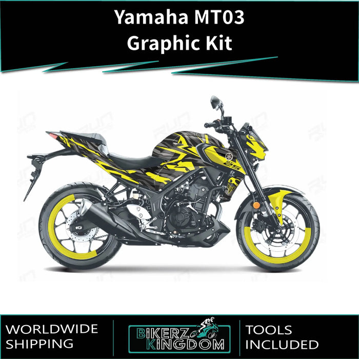 YAMAHA MT03 Funky Graphic Kit 2014-2024 Models Bikerz Kingdom