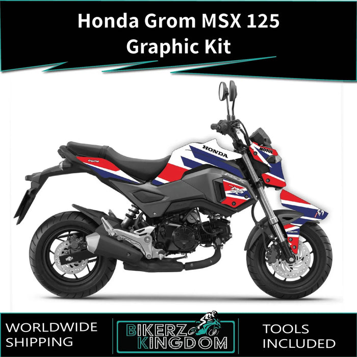 Honda Grom MSX 125 2013-2016 Graphic Kit Reds Decal Wrap Bikerz Kingdom