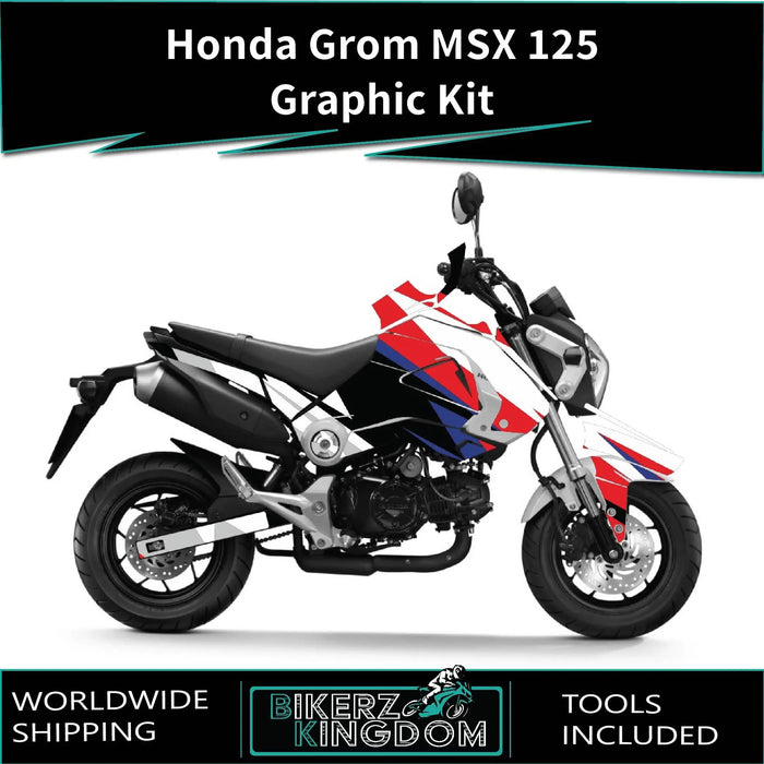 Honda Grom MSX 125 2013-2016 Graphic Kit Reds Decal Wrap Bikerz Kingdom
