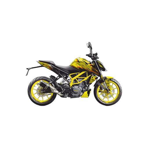 Bikerz Kingdom Yellow KTM Duke 390 Graphic Kit