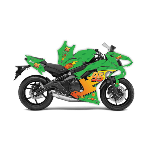 Kawasaki Ninja 650 2012 -2016 Lightning McQueen Theme Graphic Kit - Bikerz Kingdom