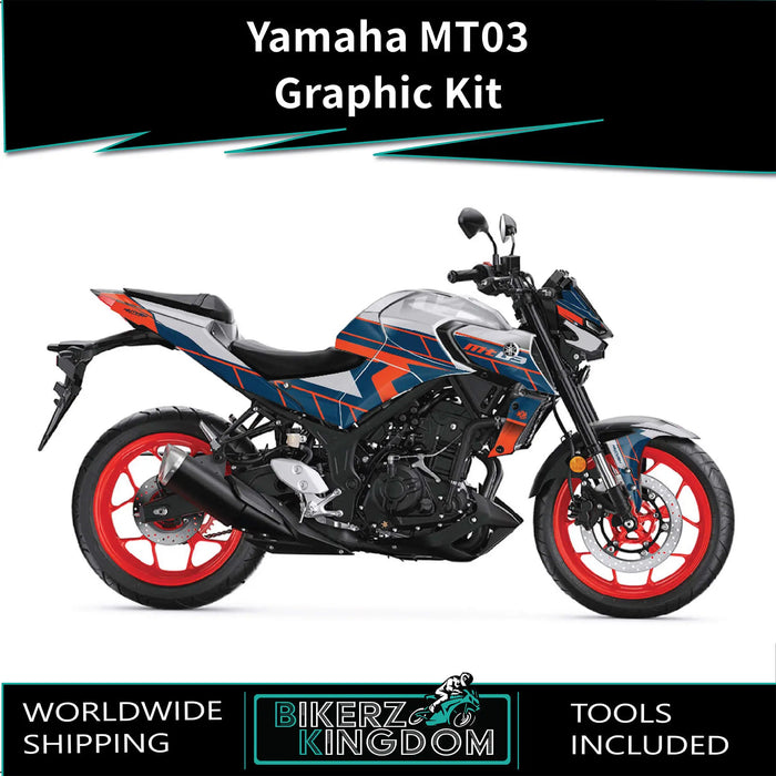 YAMAHA MT03 Lightening Graphic Kit 2014-2024 Models Bikerz Kingdom