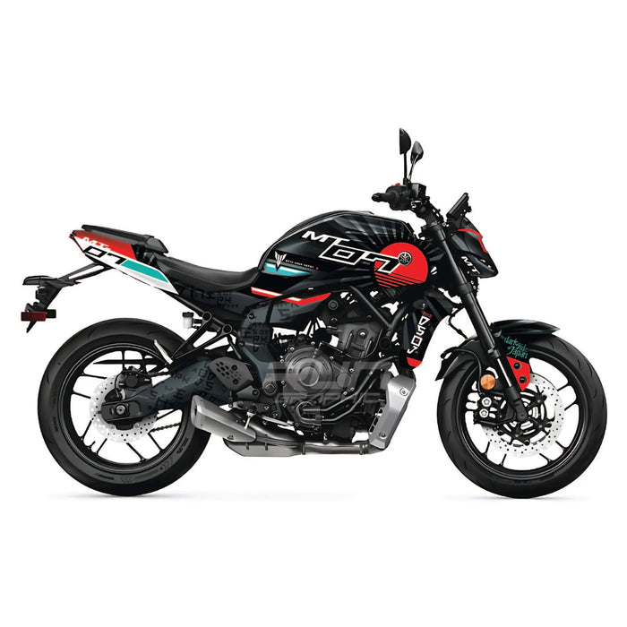 YAMAHA MT07 2025 Sunrays Graphics Kit 2025 Model Decal Set Bikerz Kingdom
