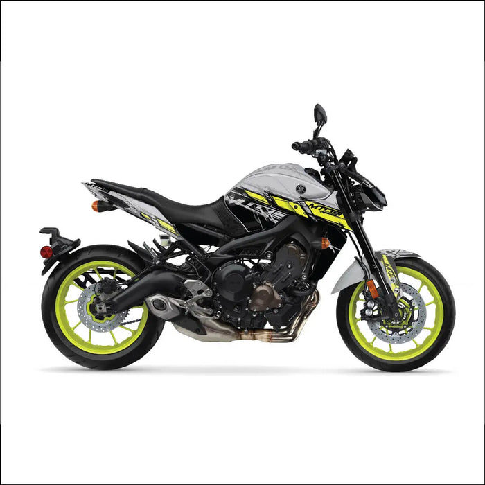 YAMAHA MT09 Graffiti Yellow Graphic Kit 2014-2024 Bikerz Kingdom