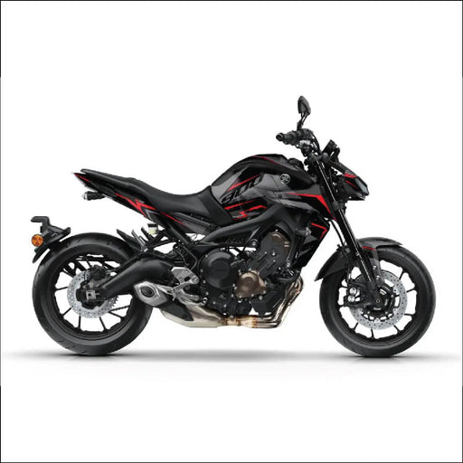 YAMAHA MT09 Black and Red Graphic Kit 2014-2024 Bikerz Kingdom
