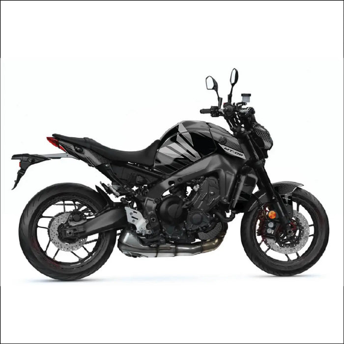 YAMAHA MT09 Grey and Black Graphic Kit 2014-2024 Bikerz Kingdom