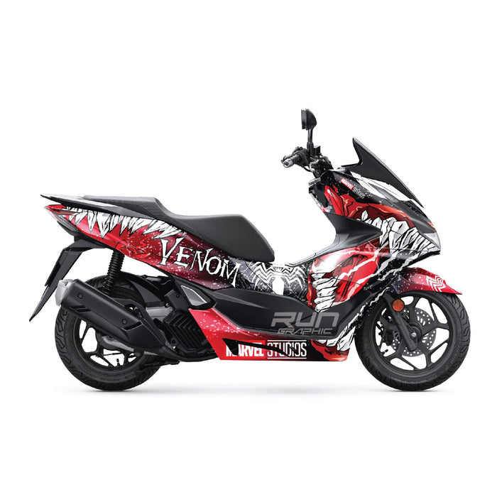 Honda PCX 125 2025 Marvel Venom Graphic Kit Full Decals