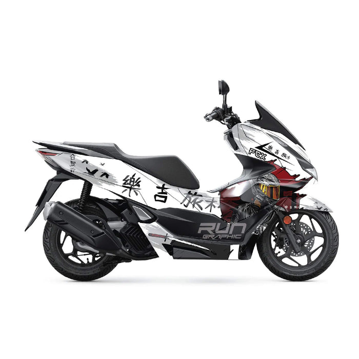 Honda PCX 125 2025 Samurai Rider Graphic Kit Full Decals Bikerz Kingdom