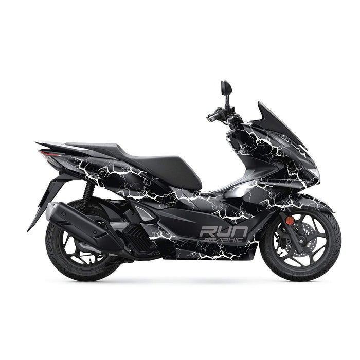 Honda PCX 125 2025 Black Lightning Graphic Kit Full Decals