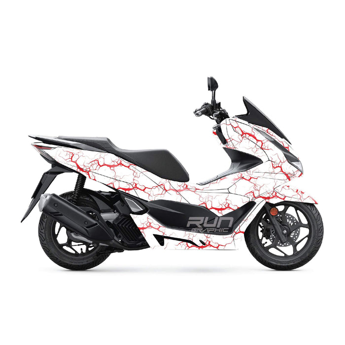 Honda PCX 125 2025 White Lightning Graphic Kit Full Decals