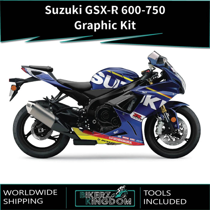 SUZUKI GSX-R 600 / 750 Graphic Kit fits GSX-R 600 2008-2024 Models Bikerz Kingdom