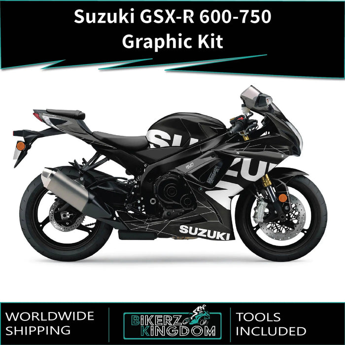 SUZUKI GSX-R 600 / 750 Graphic Kit fits GSX-R 600 2008-2024 Models Bikerz Kingdom