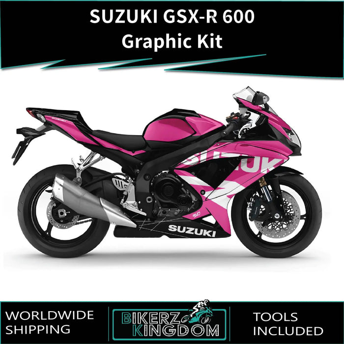 SUZUKI GSX-R 600 / 750 Graphic Kit fits GSX-R 600 2008-2024 Models Bikerz Kingdom
