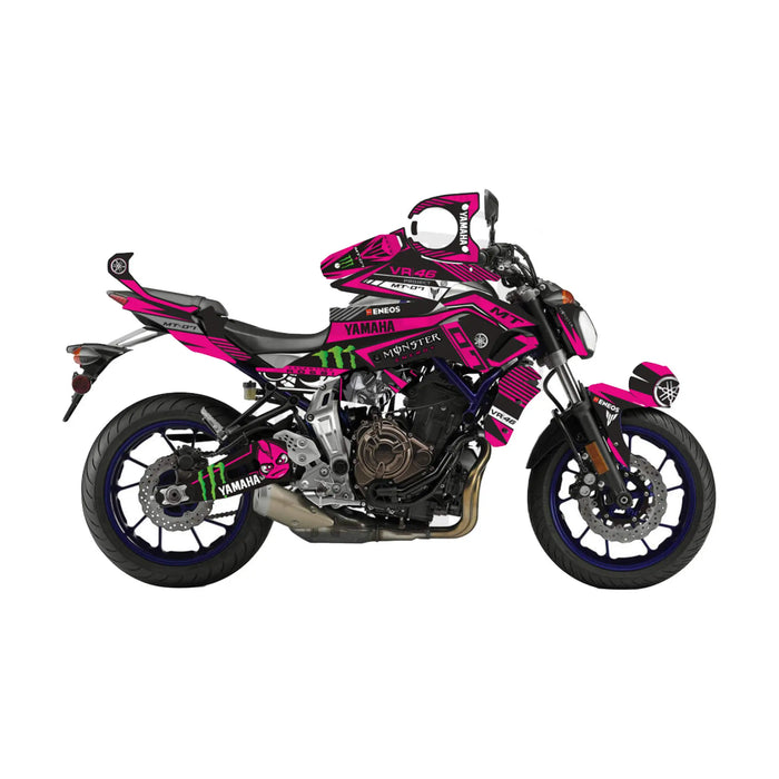 YAMAHA MT07 Rossi Design Graphic Kit 2014 - 2017 Bikerz Kingdom
