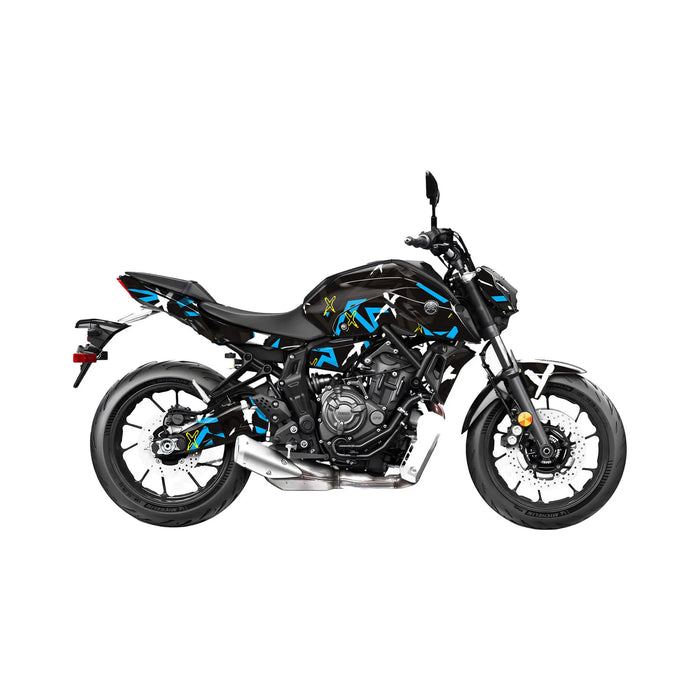 YAMAHA MT07 Graphics Kit Grafiti  2014-2024 Design MT07 Decal Set Bikerz Kingdom