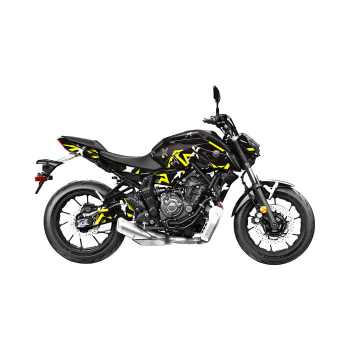 YAMAHA MT07 Graphics Kit Grafiti  2014-2024 Design MT07 Decal Set Bikerz Kingdom