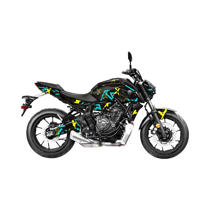 YAMAHA MT07 Graphics Kit Grafiti  2014-2024 Design MT07 Decal Set Bikerz Kingdom