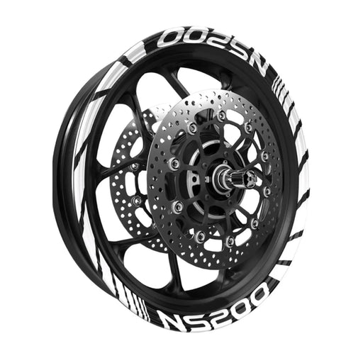 High Quality Bajaj Pulsar NS200 17 inch Motorcycle Vibrant Wheel Rim Stickers Bikerz Kingdom