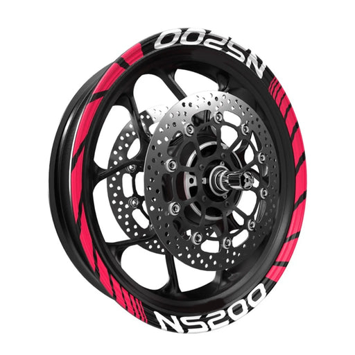 High Quality Bajaj Pulsar NS200 17 inch Motorcycle Vibrant Wheel Rim Stickers Bikerz Kingdom