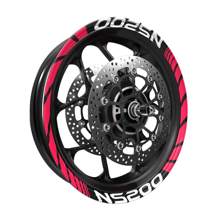 High Quality Bajaj Pulsar NS200 17 inch Motorcycle Vibrant Wheel Rim Stickers Bikerz Kingdom