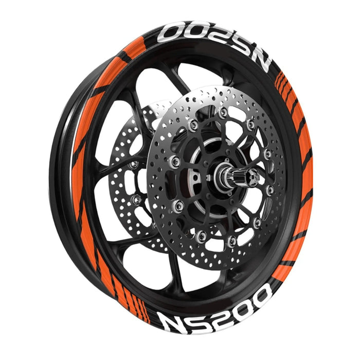 High Quality Bajaj Pulsar NS200 17 inch Motorcycle Vibrant Wheel Rim Stickers Bikerz Kingdom