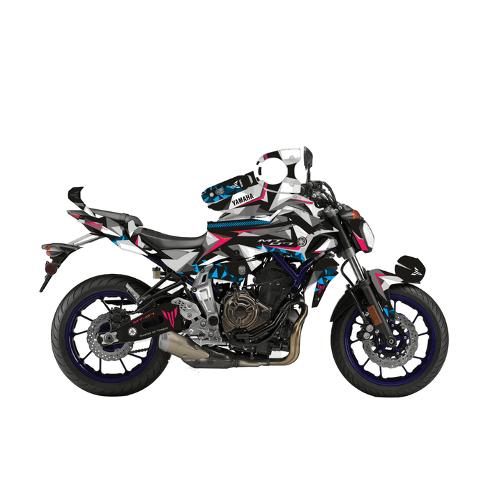 Yamaha MT07 Graphic Kit fits 2014 - 2017 Decal Wrap Pink Blue