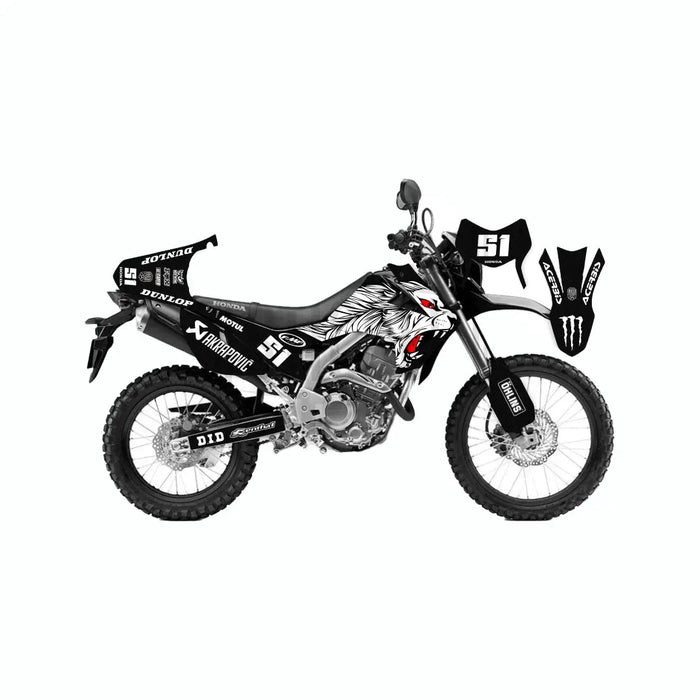 Honda CRF250L 2013 - 2020 Lion Carbon Design Graphic Kit Bikerz Kingdom