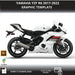 YAMAHA YZF R6 2017-2022 1:1 Vector Graphic Template Bikerz Kingdom