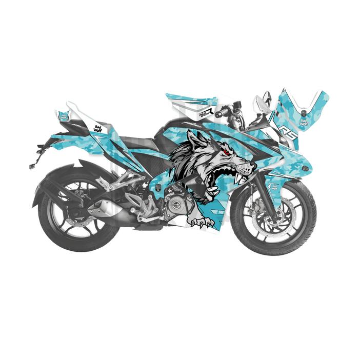 Bajaj Pulsar RS200 Bad Wolf Theme Graphic Kit Decal Wrap Set