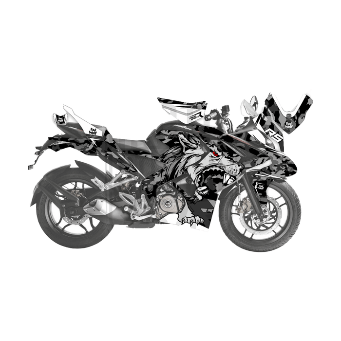 Bajaj Pulsar RS200 Bad Wolf Theme Graphic Kit Decal Wrap Set