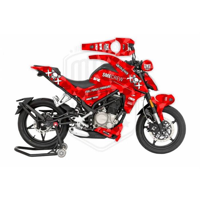 CF Moto 250NK 2017-2022 Bright Grenzgaenger Design Theme Graphic Kit Bikerz Kingdom