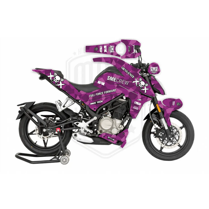 CF Moto 250NK 2017-2022 Bright Grenzgaenger Design Theme Graphic Kit Bikerz Kingdom